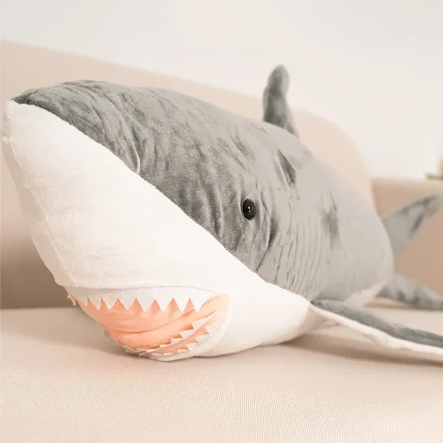 Teddyway Saho Grand Requin En Peluche Géant, Jouet En Peluche, 130 Cm, Gris - Teddyway