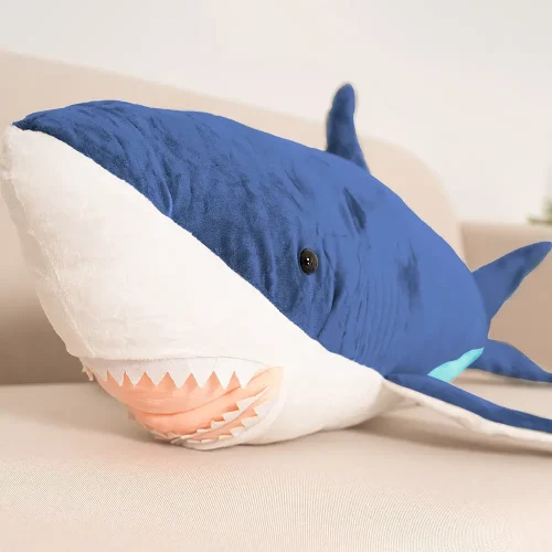 Teddyway Saho Requin En Peluche, Jouet En Peluche, 90 Cm, Bleu - Teddyway
