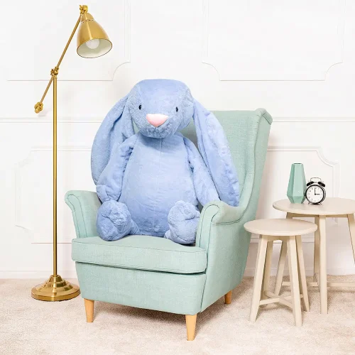 Teddyway Bani Grand Lapin En Peluche Géant, Jouet En Peluche, 100 Cm, Bleu - Teddyway