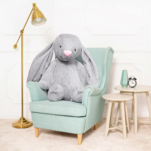 Teddyway Bani Grand Lapin En Peluche Géant, Jouet En Peluche, 100 Cm, Gris Foncé - Teddyway