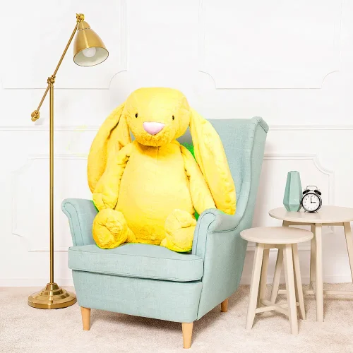 Teddyway Bani Grand Lapin En Peluche Géant, Jouet En Peluche, 100 Cm, Jaune - Teddyway