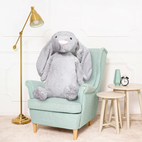 Teddyway Bani Grand Lapin En Peluche Géant, Jouet En Peluche, 120 Cm, Gris - Teddyway