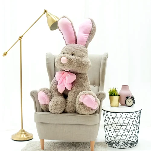 Teddyway Vuni Grand Lapin En Peluche Géant, Jouet En Peluche, 120 Cm, Gris - Teddyway