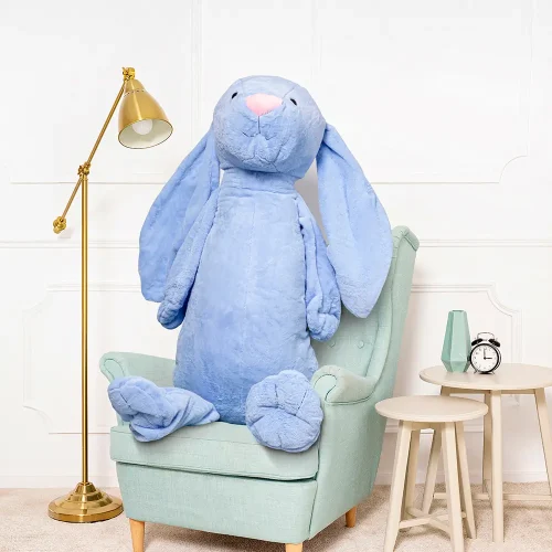 Teddyway Bani Grand Lapin En Peluche Géant, Jouet En Peluche, 160 Cm, Bleu - Teddyway