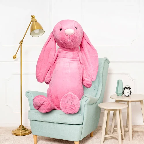 Teddyway Bani Grand Lapin En Peluche Géant, Jouet En Peluche, 160 Cm, Rose Vif - Teddyway