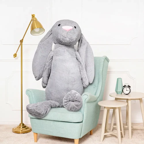 Teddyway Bani Grand Lapin En Peluche Géant, Jouet En Peluche, 160 Cm, Gris - Teddyway