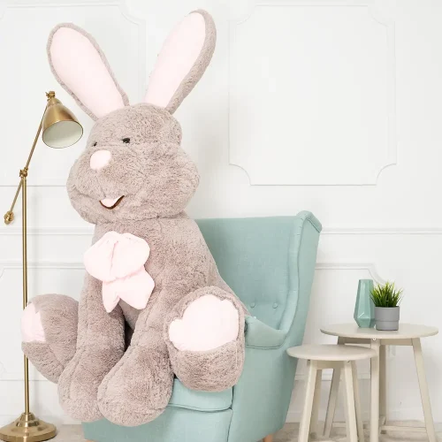 Teddyway Vuni Grand Lapin En Peluche Géant, Jouet En Peluche, 160 Cm, Gris - Teddyway