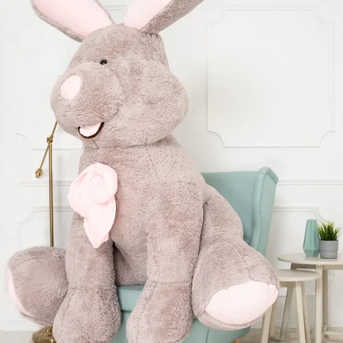 Teddyway Vuni Grand Lapin En Peluche Géant, Jouet En Peluche, 190 Cm, Gris - Teddyway