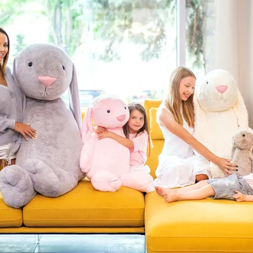 Teddyway Bani Grand Lapin En Peluche Géant, Jouet En Peluche, 160 Cm, Gris - Teddyway