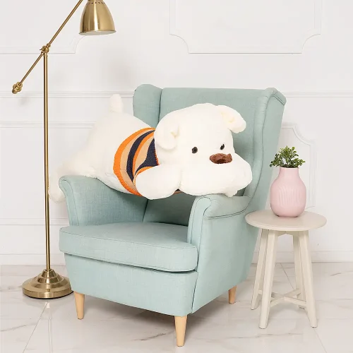 Teddyway Dami Chien En Peluche, Jouet En Peluche, 70 Cm, Blanc - Teddyway