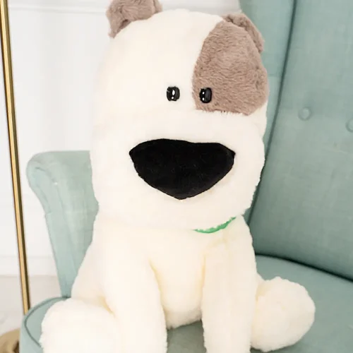 Chien En Peluche, Jouet En Peluche, 20 Cm, Blanc, Feri - Teddyway